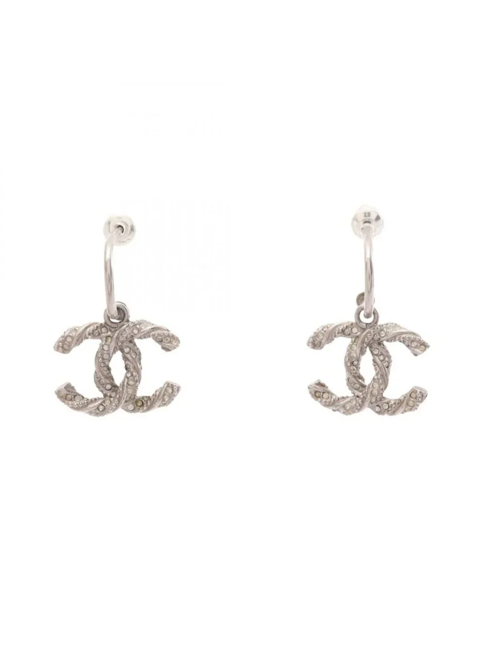 Chanel Earrings CC Logo Hoop